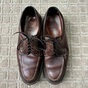 Allen Edmonds Wilbert Oxford Dress Shoes Men 10 D Split Toe Leather Casual Brown